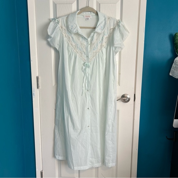 barbizon Other - Light Blue Nightgown with Lace Trim